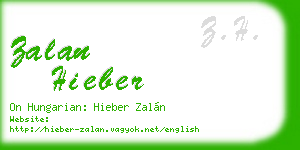 zalan hieber business card
